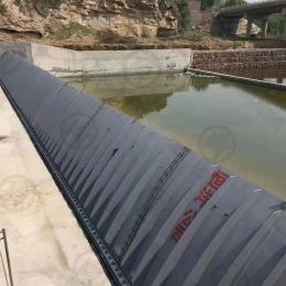 ​Shield type rubber dam, also named pneumatic shield type rubber dam, is a new kind of rubber dam integrating the advantages of traditional steel dam and rubber dam. It consists of civil part, embedded components, shield plates, air bladders, pneumatic charging and discharging system. Steel shield plates provide front stop water; rubber air bladders provide support for shield plate; a row of basic anchor bolt and soft connection construct the whole structure of dam