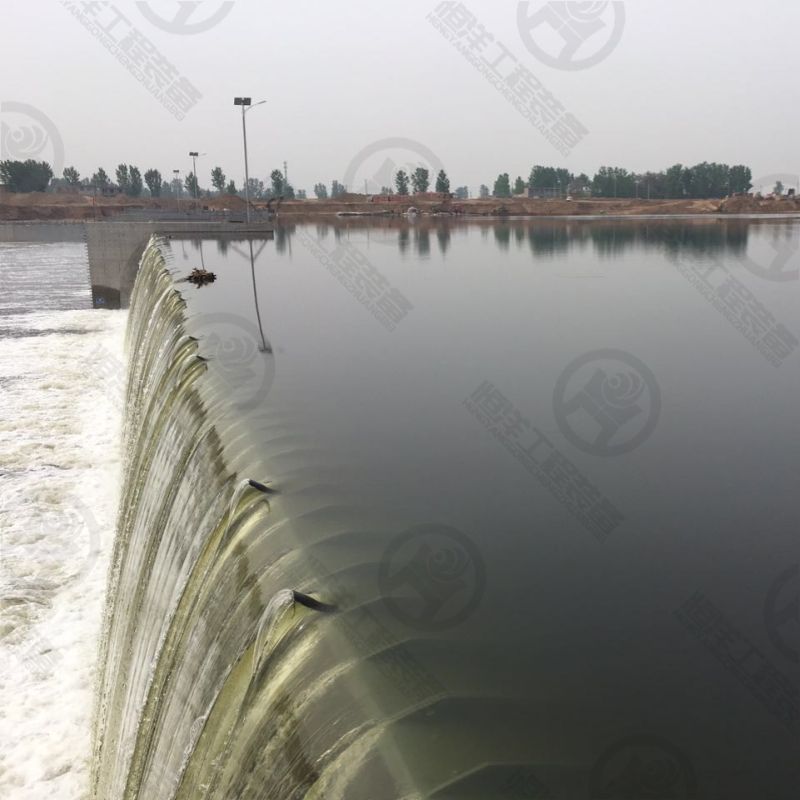 The Spillway Gate:The Spillway Gate, 45 meters long, 3.5 meters high, inflatable shield rubber dam